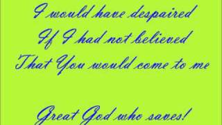 Great God Who Saves, Laura Story - Lyrics! chords