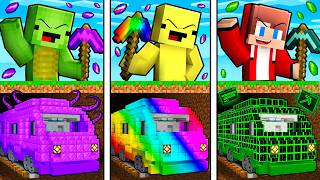 Mikey and JJ: STRANGE Underground TRAIN Battle in Minecraft - Maizen