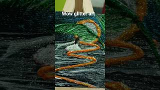 “Creative Glitter Art Idea 💫 Night View Painting”#artshorts