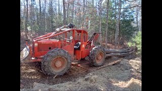 Old Log Skidder pulls her first hitch of firewood+Winch has major problems