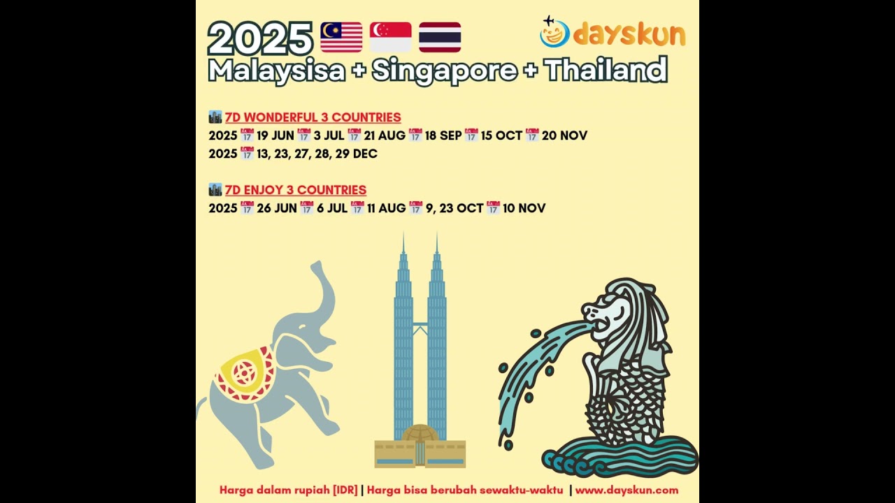 🌏 Liburan 3 Negara bareng Dayskun!