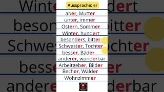 German Pronunciation ER #shorts #germanpronunciation