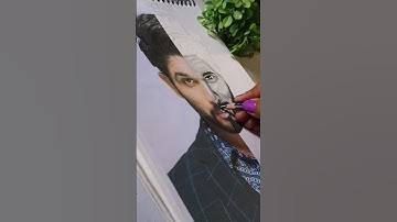 Allu arjun drawing puspa raj #video #art #alluarjun #drawing #viralvideo #viral #trending