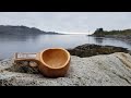 Coffee cup from birch and antler| Kuksa