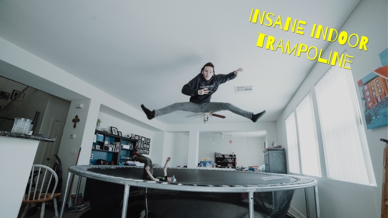 INSANE INDOOR TRAMPOLINE!! (MOM WAS PISSED) YouTube