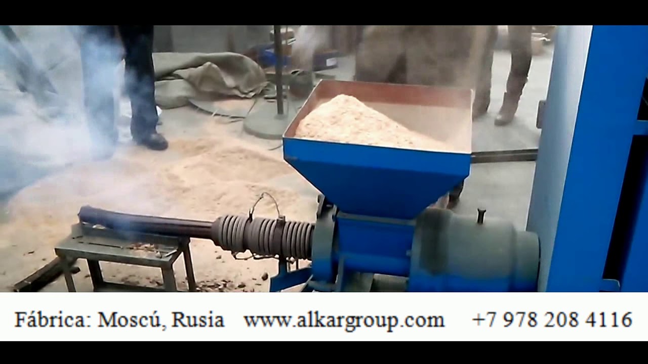 Trabajo visual de la prensa de briquetas