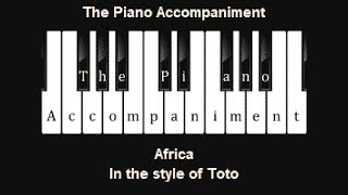 Toto - Africa (Piano Karaoke)