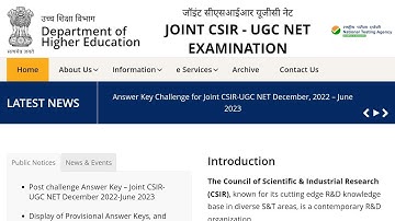 csir net result 2023 offical update |  post challenge answer key June 2023 | final answer key result