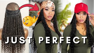 Transform your look in seconds with these Baseball Cap Wig and Headband Wig | Ft. @LockBraids