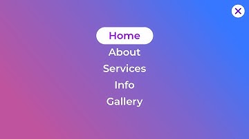 Full Screen Overlay Navigation Menu Bar Using HTML & CSS