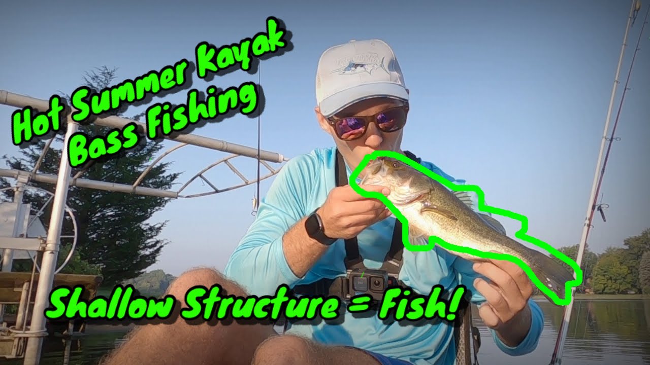 Kayak Bass Fishing for Shallow Summer Bass at Marbke Lake