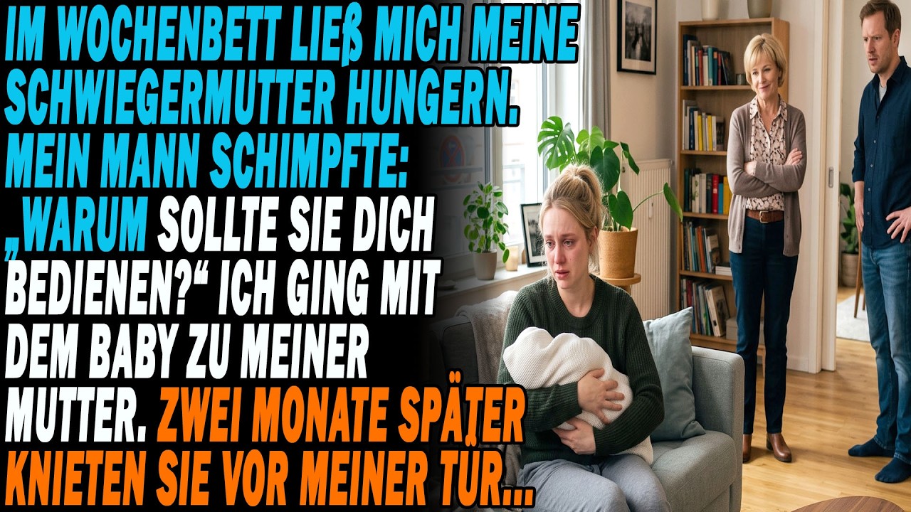 Ich stand mit meinem neugeborenen Sohn im Arm in der Küche und mir wurde schwarz vor Augen. Seit Stunden hatte ich nichts gegessen, die Narbe vom Kaiserschnitt brannte, und mein Mann war bei der...