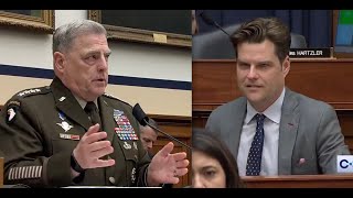 Matt Gaetz Gets Destroyed By Top Us General At Hearing Becomes Visibly Furious