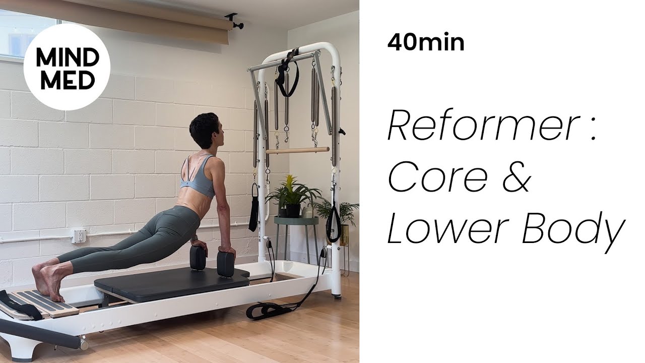40min Pilates Reformer workout CORE/LOWER BODY intermediate level