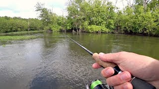 Рыбалка на красивой речке весной. Ловля на спиннинг.