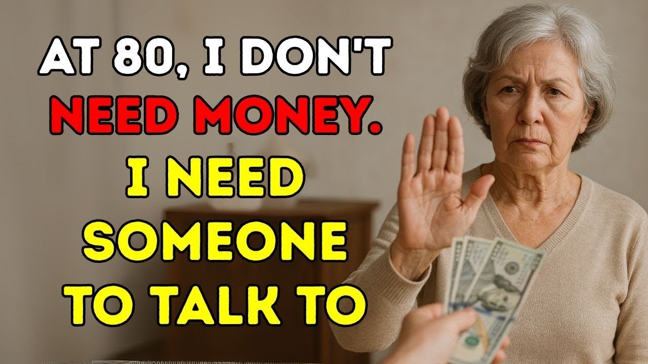 SENIOR, At 80: I don't need money, I need someone to talk to