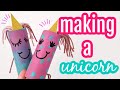 How to make a unicorn out of toilet rolls