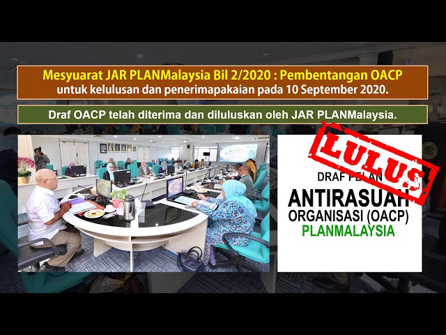 Pelancaran Pelan Antirasuah Organisasi (OACP) - PLANMalaysia