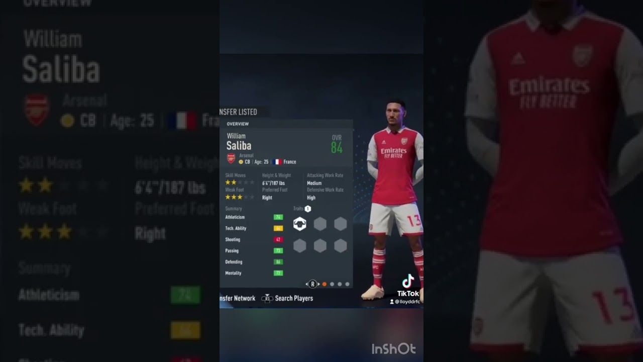 Arsenal team in 2026 in FIFA23 career mode