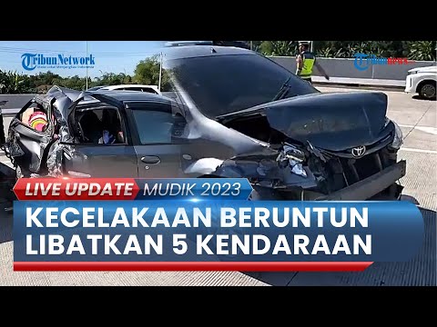 Detik-detik Kecelakaan Beruntun di Tol Semarang-Solo, Bus Pemudik Tabrak 4 Mobil Pribadi di KM 486