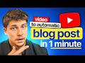 How to Turn a Video into a Blog Using AI 🚀 | Video to Text Tutorial