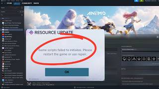 Fix Aniimo Resource Update Error Failed To Initialize The Game Scripts