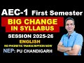 AEC New SYLLABUS | 1st Semester | NEP 2020 #syllabuschange #puchd