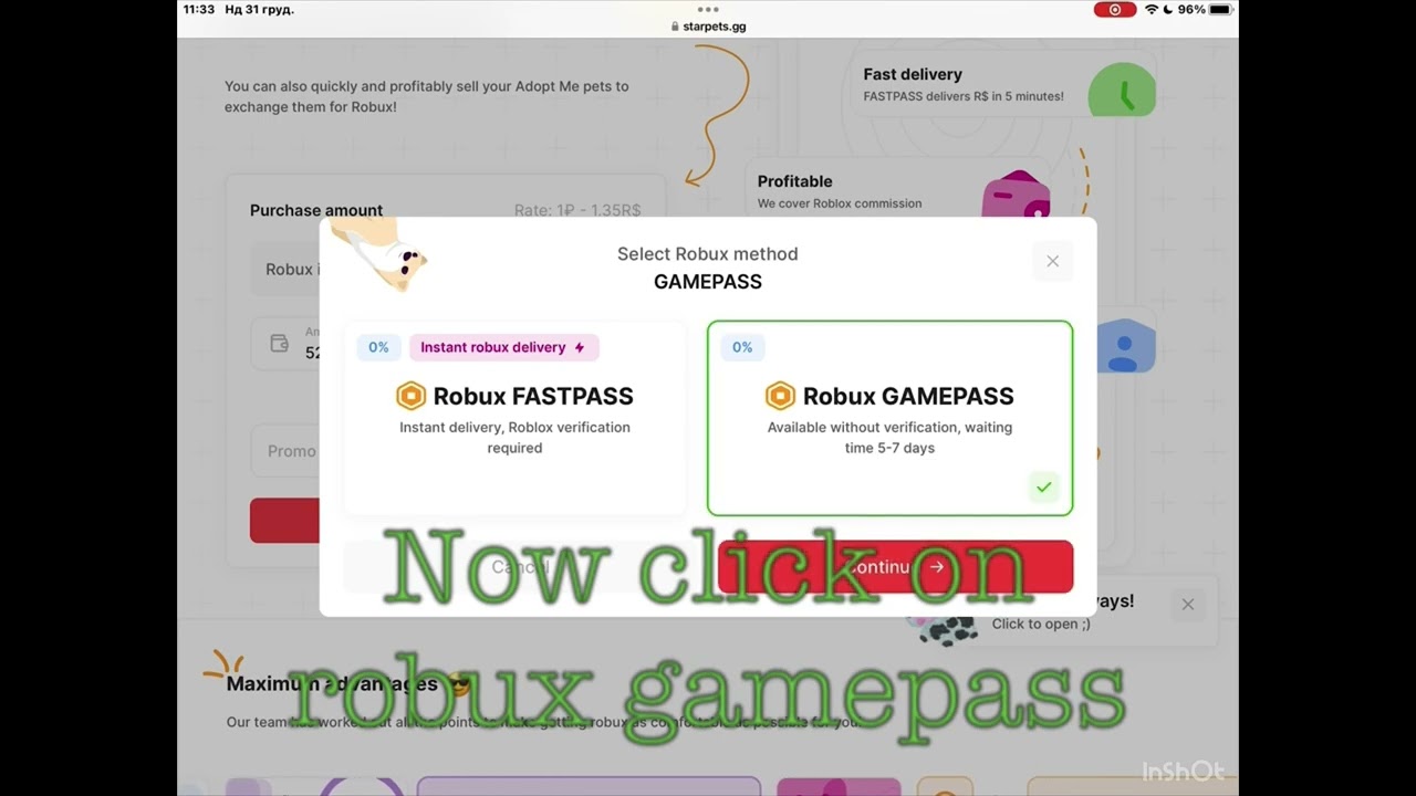 This is how to withdraw robux from star pets 