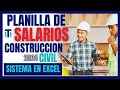 Planilla de construcción civil 2024 en Excel | Carga Masiva al PLAME y AFPNET  *VERSIÓN  7*