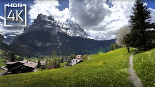 🇨🇭 Switzerland, GRINDELWALD walking in nature with alpine views // 4K HDR, ASMR