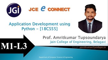 JCE CSE 18CS55 - M1_L3 - Python Basics by Prof.Amritkumar Tupsoundarya