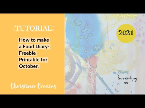How to Make an Easy Food Diary Freebie Printable for October
