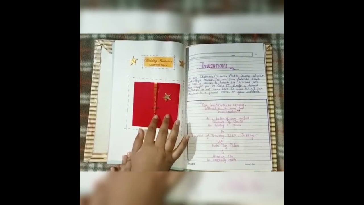 ..✨🤎English🤎✨.. Project Work on ....(Invitation and Replies)....For Class 12th😍💯😱 