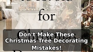 Common Mistakes When Decorating the Christmas Tree