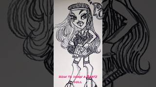 how to draw a Bratz doll tutorial time lapse #art #drawing #tutorial #bratz #dolls #toys #howto #f4f