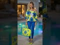 Yellow Off-Shoulder Floral Top &amp; Blue Leggings – Bright Summer Color Block Look 2026