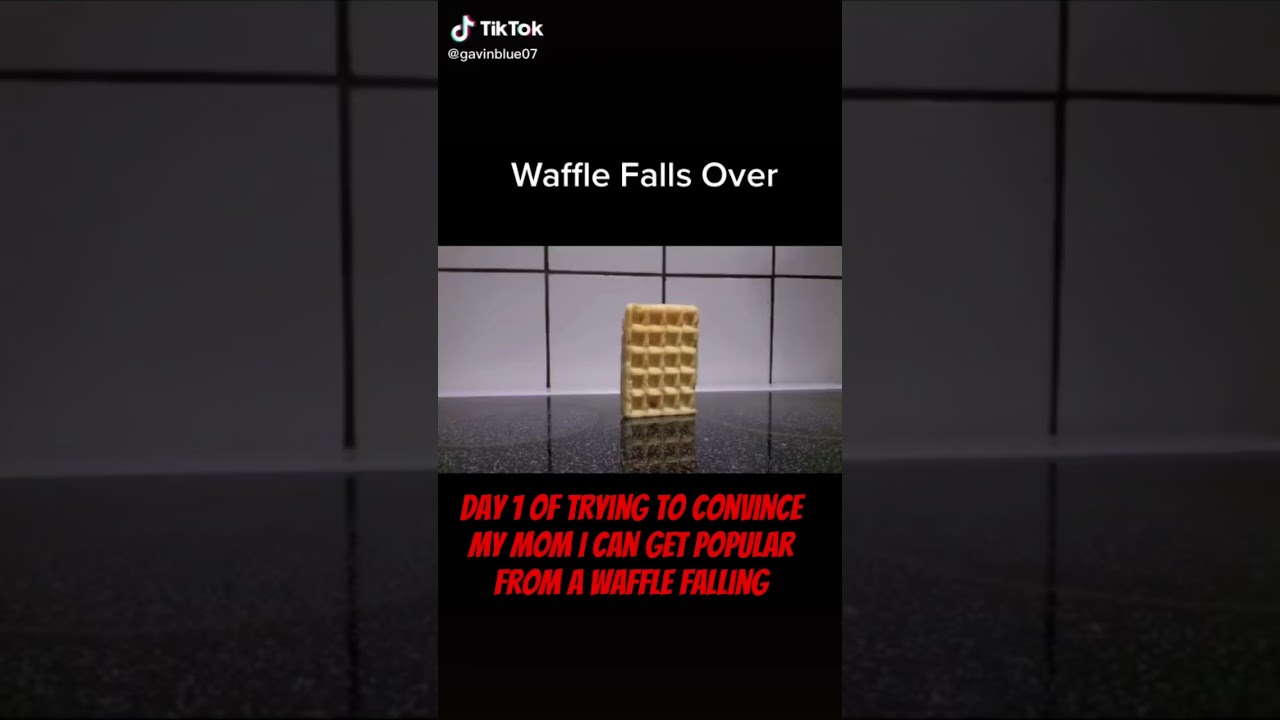 Waffle falling