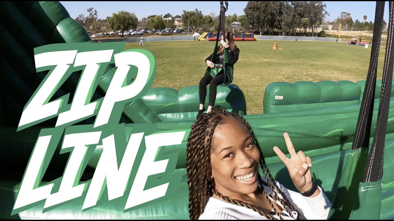 Inflatable Zip Line Ride - Southern California Mobile Zipline Attraction