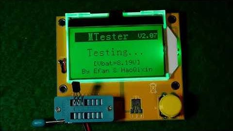 UEB LCR T4 ESR Meter Transistor Tester Diode Triode Capacitance SCR Inductance, Intelligent componen