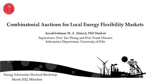 Combinatorial Auctions for Local Energy Flexibility Markets at PhD Workshop, Munich