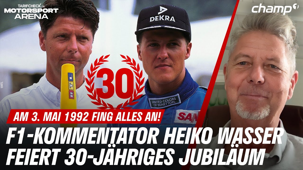 Am 3. Mai 1992 fing alles an! RTL-Formel 1-Kommentator Heiko Wasser feiert 30-jähriges Jubiläum