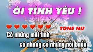 Ôi Tình Yêu Karaoke | Nhạc Sống Tone Nữ | Nhạc Trẻ Xưa | Làng Hoa