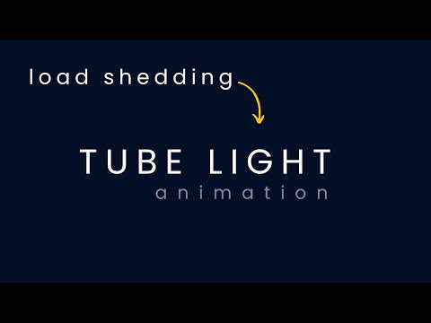 Tailwind CSS Animation Tutorial: Tube Light Animation using Tailwind CSS.