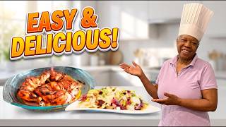 Warm Steamed Cabbage Salad & Crispy Roasted Chicken | Simple Low-Carb Dinner