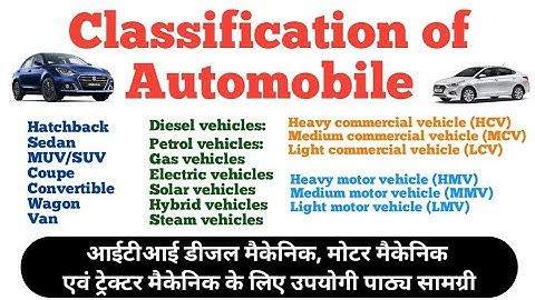 Classification of Automobile | Classification of Automobile in hindi | Classification of Vehicles