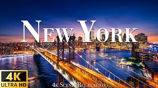 New York 4K Video UHD - Relaxing Piano Music, Beautiful Nature Scenic | Stress Relief,Anxiety Relief