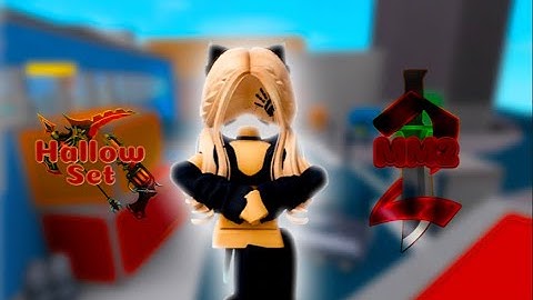 Playing MM2 with HALLOW SET *Murder Mystery 2*