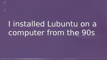I installed Linux on a computer from the 90s. Here