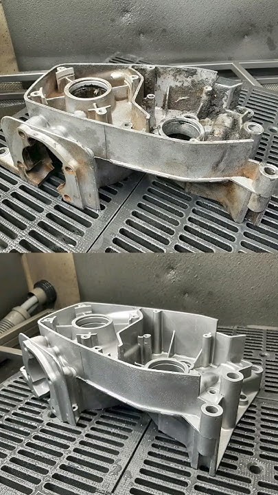 Картер мотоцикла в аквабласте WasserJet #wetblasting - YouTube