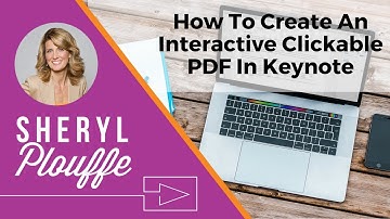 How To Create An Interactive Clickable PDF In Keynote Video
